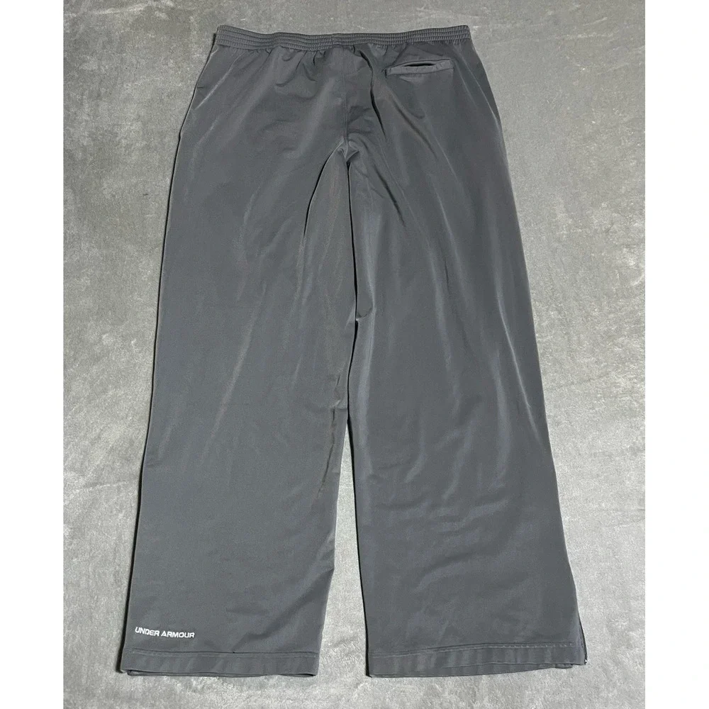 Under Armour Track Pants Mens XL Elastic Waist Ankle Zip‎ Drawstring Athletic